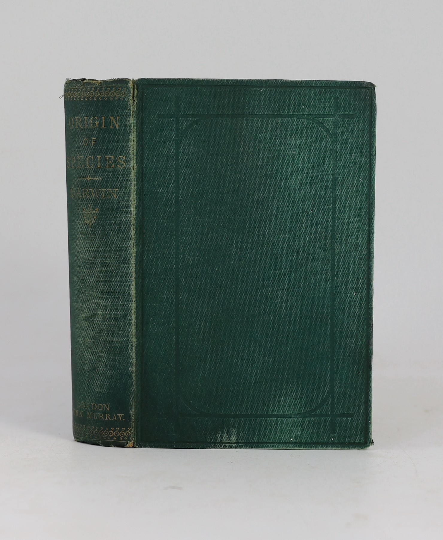 Darwin, Charles - The Origin of the Species, 6th edition, (twenty-fourth thousand), 8vo, original green cloth, John Murray, London, 1882